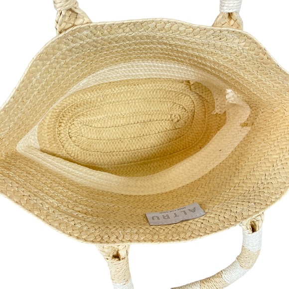 New Tropical Vacation Straw Tote/Handbag  15 x 10 x 5 - Picture 4 of 8